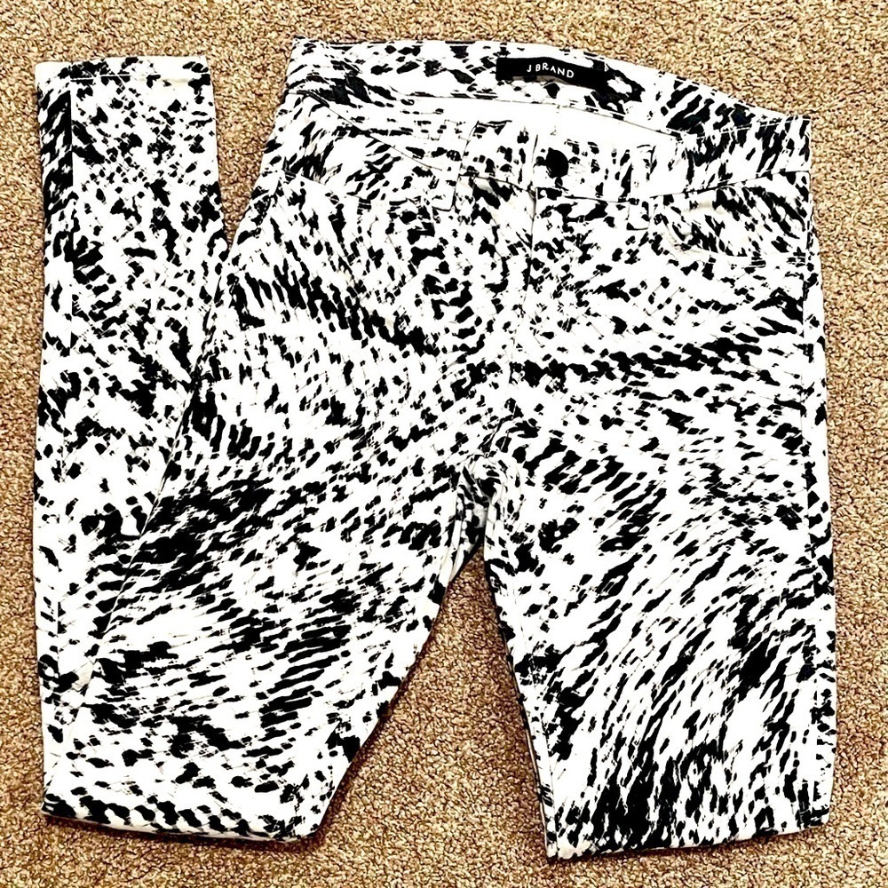 J brand labyr print super skinny stretch jeans mid-Rise classic jeans size 26